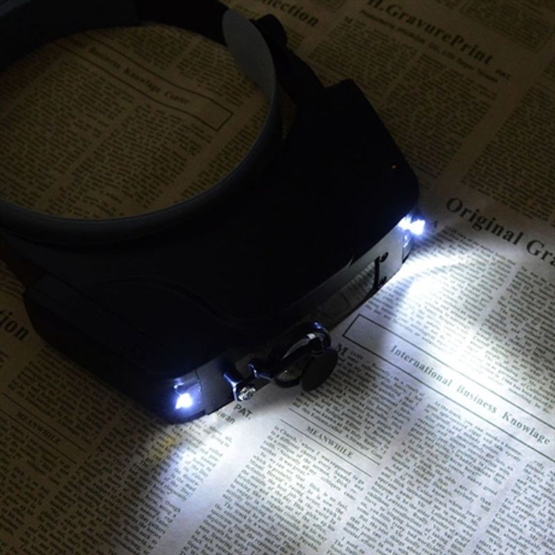 Hodelupe med led lys